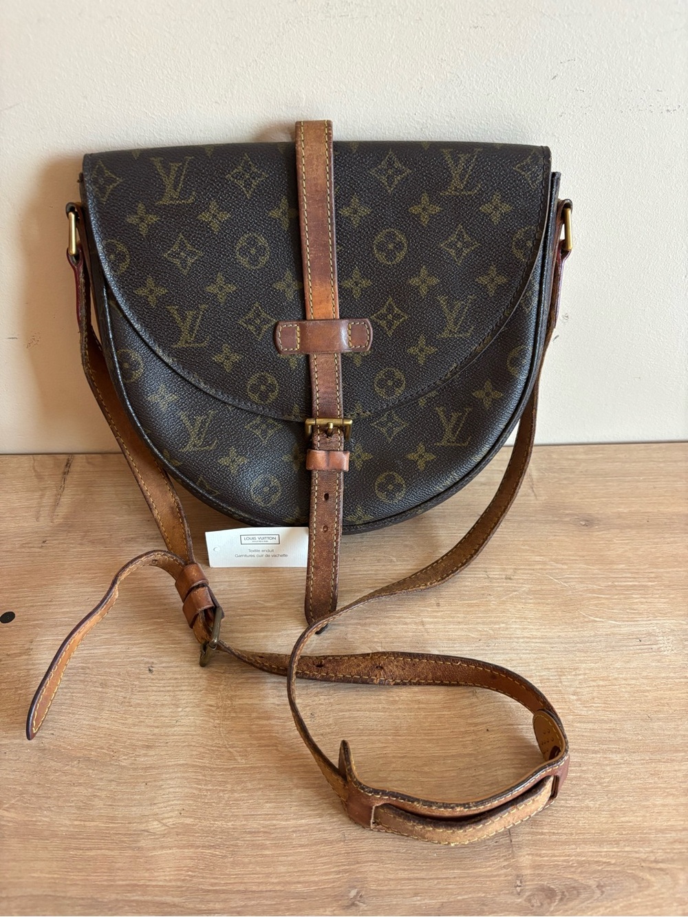 Louis Vuitton Brown Monogram Canvas Crossbody Saddle Bag with Leather Strap